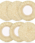 6 Pack 3 Inch Wool Polishing Pads With Hook And Loop Velcro For Drill Polisher Buffing Pads Set For Curved Edges