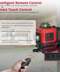 Pro Grade 16 Line 360 Degree Laser Level With Pulse And Manual Modes, Green Cross Line Projector, Self Leveling With Remote, 30 Meters Range, 98 Feet, Construction Grade Class 2 Under 1mW Power, Beast For Quick Room Layouts, with remote control
