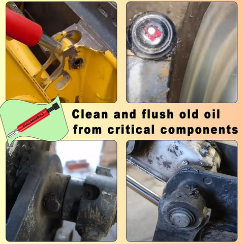 All In One Zerk Fitting Cleaner Tool With Penetrating Fluid And Hydraulic Flush For Busting Old Dried Grease From Pins Shafts Bushings And Joints