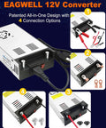 110V AC To 12V DC Power Converter 600W 50A SMPS Transformer Universal with connection options.