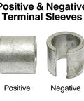 Two Pairs Pure Lead Battery Post Shims For Positive And Negative Terminals Terminal Sleeves Universal Adapter