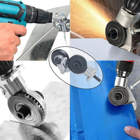 Heavy Duty Metal Nibbler Drill Attachment For Fast Burr Free Sheet Metal Cutting Turn Your Drill Into A Kickass High Speed Cutter For Iron Stainless Steel Aluminum Copper And Plastic With Clean Straight Lines And Curves, drill-mounted metal cutter