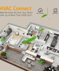 Smart Cold Air Diffuser For Home Essential Oil Aromatherapy Mist Machine in a spacious home layout showing scent coverage.