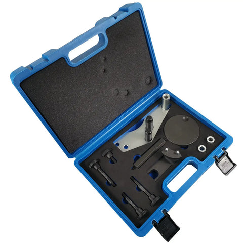 BMW Vacuum Pump Seal Cap Removal And Installer Kit For N53 N54 N55 Engines in blue EVA case with tools.