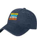 Lightweight Navy Blue Cap For Women With Dope Front Artwork Adjustable Buckle One Size Fits Most Casual Everyday Hat For Style And Comfort