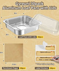 30 Pack Disposable Aluminum Foil 8x8 Inch Square Pans With Lids Parchment Paper Sheets And Stickers Kit For Easy Bake Store Transport And Takeout Grab And Go For Parties And Meal Prep