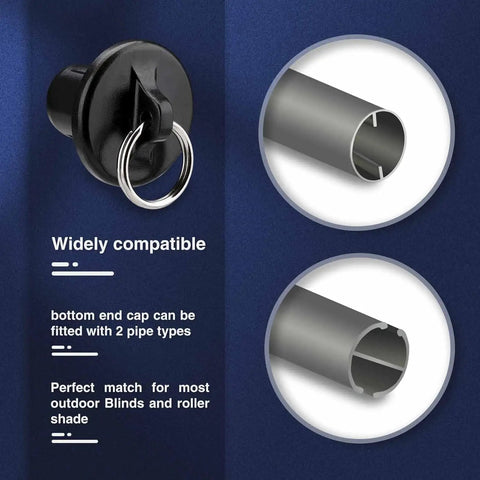 Replacement Bungee End Caps For Cordless Roller Shades And Outdoor Blinds Black Cord Tip Repair Kit Easy Diy Fix