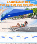 10x10 Pop Up Canopy Tent With Easy One Person Setup Center Lock System for instant outdoor beach shelter, blue shade on beach.