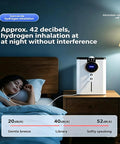 Person sleeping with Game Changer High Purity Hydrogen Inhaler With 99.99 Percent Purity, SPE PEM Technology next to bed