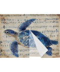 Blue Turtle Watercolor Car Curtain Set For Side Windows Magnetic Double Layer Blackout Shade With Mesh Privacy 26 By 20 Inches
