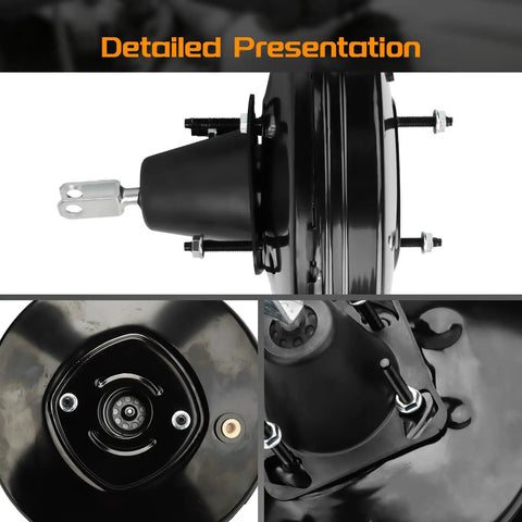 Detailed view of Heavy Duty Vacuum Power Brake Booster For Ford Edge And Lincoln MKX 2011 To 2015 with M8 studs.
