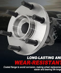 Beefed-Up 4WD Front Wheel Bearing Hub Assembly Pair 515065 shown with ABS, 6 lug design for SUVs and Trucks.