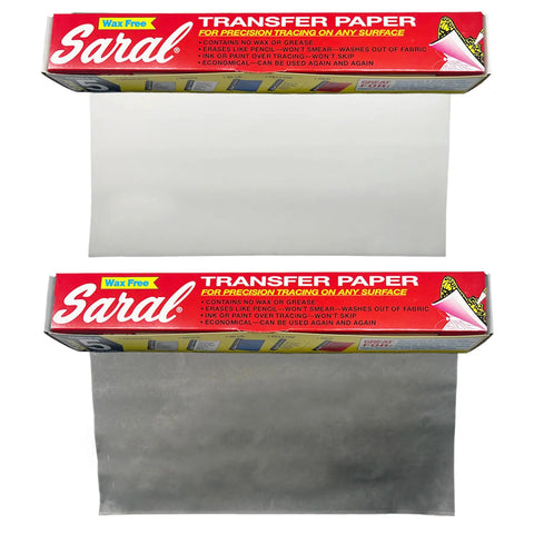 Wax Free Transfer Tracing Paper Set Graphite And White Rolls 12 Inch By 12 Foot Each One Roll Per Color Perfect For DIY Projects On Paper Wood Fabric Canvas And Metal