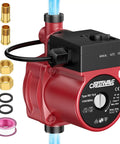 Heavy Duty Hot Water Recirculating Pump For Tank Heaters Delivers Hella Strong Pressure Boost And Instant Hot Flow For Badass Shower Vibes Easy Mount 110V Plumbing Kit with fittings