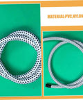 High Temperature Resistant Steam Hose Replacement Tube For Garment Steamers Flexible PVC Nylon Construction Long Heavy Duty Pro Grade Hose Built To Last Works With Various Steam Iron Brands Black And White