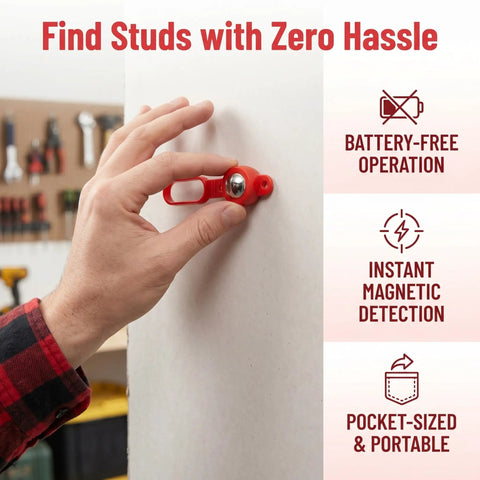 Premium Heavy Duty Magnetic Stud Finder With Dead Nuts Accurate 27 Lbs Pull Force Battery Free Wall Scanner Locates Metal Studs And Nails Behind Drywall Or Tile Every Single Time