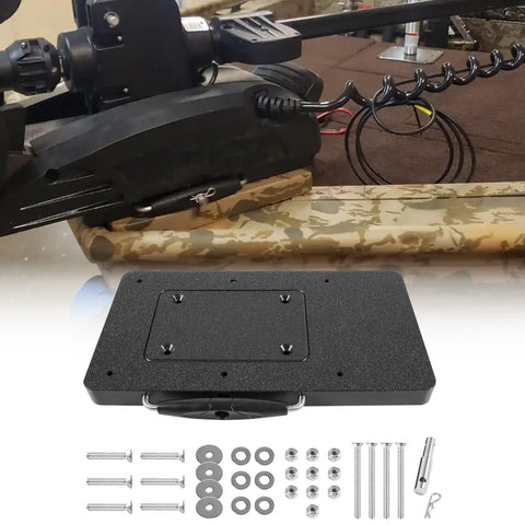 Quick Release Bracket MKA-21 For Ulterra Terrova Deckhand 40 And PowerDrive V2 Pontoon Trolling Motors Mounting Bracket Fits Standard Bow Mount Or Scissor Bow Mounts Dock Ready Trolling Setup