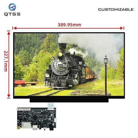 17.3 Inch Ips Lcd Monitor 1920x1080 Full Hd Display Screen showcasing a train in nature with embedded DisplayPort.