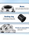 Beefy Three Quarter Inch NPT Nickel Plated Copper Waterproof Cable Glands Four Pack With IP68 Rating components view