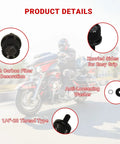 Badass Carbon Fiber 1/4 Inch Motorcycle Seat Bolts Knurled Quick Release Easy One Hand Swap For Harley Softail Dyna Sportster Touring Rigs Black showing knurled grip and anti-loosening washer.