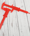 Depth Vernier Caliper 3inches, 6inches Depth Vernier for Length Width Inner Outer Measuring Caliper Measuring Tool Digital Gauge on wooden background.