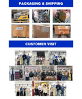 Versatile Cement Mortar Sprayer Machine packaging and shipping images with customer visits showcasing product and team interactions.
