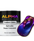 High Gloss Color Shift Auto Paint Basecoat Midcoat Gallon One Hundred Twenty Eight Ounces Ready To Roll With Slow Reducer displayed with color sample.