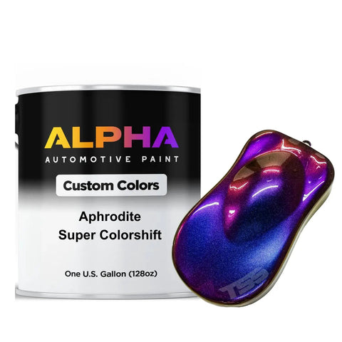 High Gloss Color Shift Auto Paint Basecoat Midcoat Gallon One Hundred Twenty Eight Ounces Ready To Roll With Slow Reducer displayed with color sample.