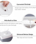Close-up of Collapsible Wash Basin 9L With Drain Plug Foldable Dish Tub, showing convenient drainage and durable bottom design.