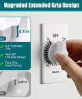 4 Pack Timer Knob Replacement For 146MT574 Compatible With FD Series Spring Wound Timers showing white knob on wall mount