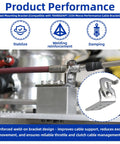 Throttle Cable Bracket For Automotive Installation With Broad Compatibility To TRANSDAPT 2334 Bracket And Dometic Boat Clip Assemblies 036174 035531 031419 Durable Mount For Secure Throttle Cable Routing And No Fuss Boat Or Car Setup. steel bracket on cable mount