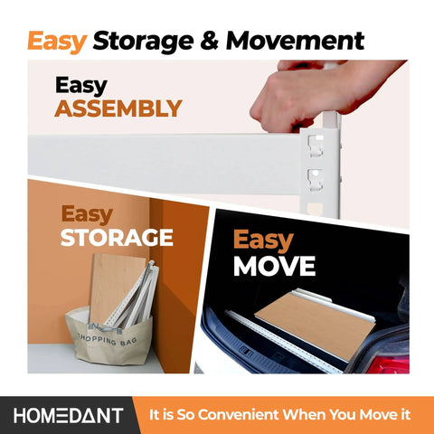 35.9 Inch 5 Tier Heavy Duty Garage Shelving Unit with Adjustable Metal Racks shown in easy assembly, storage, movement.