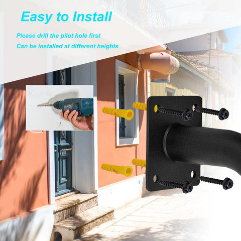 Tough As Nails Wall Mount Hand Rails For 1 To 3 Steps Heavy Duty Grade Steel Safety Grab Bar installation with drill and wall mount.