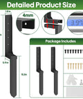 Kickass Heavy Duty Fence Post Repair Kit 2 Pack Rock Solid 8mm Double Layer Steel Post Anchor with detailed size guide.