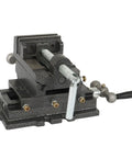 Heavy Duty Metal Milling Machine With 3 Inch Sliding Vice Drill Press And Cross Clamp Fixture For Precise Bidirectional Clamping And No Nonsense Secure Workholding, iron bench vise