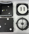 Ultra Light 6 Inch Portable Dobsonian Telescope For Travel components including base and mount pieces.
