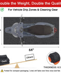 Oil Spill Mat For Garage Floor 64x32 Inches Under Car Absorbent And Waterproof Shop Grade Floor Protector with motorcycle on top