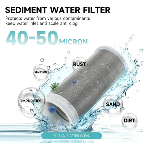 Heavy Duty Copper Water Filter For Washing Machines And Showers, 40 Micron Impurity Filtration with transparent window