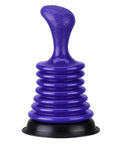 Heavy Duty Mini Sink Plunger For Kitchen And Bathroom Drains Hella Strong Bellows Design, purple PVC, compact and durable.