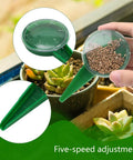 Mini Seed Spreader Kit For Easy Garden Sowing, 17 Piece Handheld Seed Dispenser Set used over small garden pot