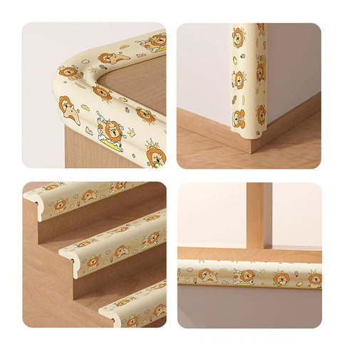 Thick Foam Anti Collision Corner Guard With Flexible Tear Resistant Padding For Tables And Edges Babyproofing Cartoon Pattern
