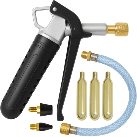 CO2 Powered AC Drain Line Cleaner Tool And Leak Sealer Injector With Reinforced Metal Construction, 3 CO2 Cartridges