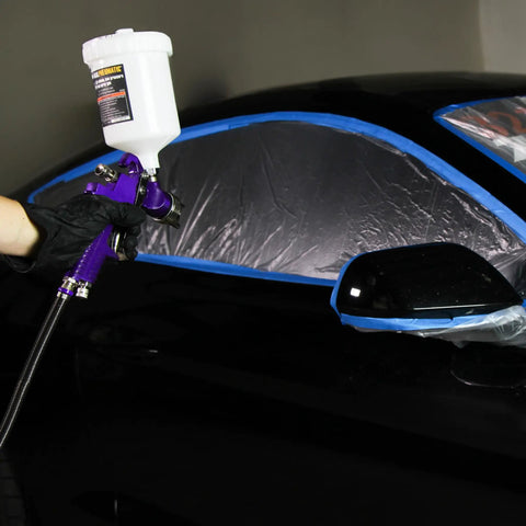 Clear Plastic Sheeting 10 Micron 20x250 Ft Protective Masking Film for Automotive Painting on car window surface