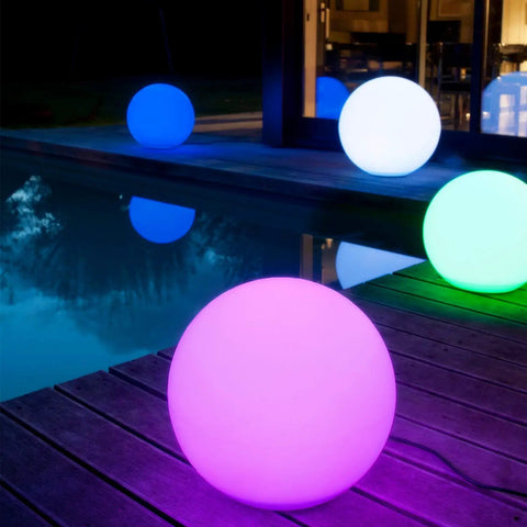 14 Inch LED Ball Light Cordless Rechargeable Globe Lamp With Remote 16 RGB Color Changing Dimmable Mood Light Waterproof Decorative Glow Orb