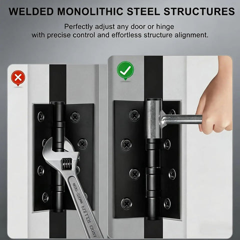 Adjustable Door Wrench For Sagging And Rubbing Doors Double End Hinge Tool For Flag Hinges Heavy Duty Alloy Steel Repair