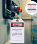 10 Piece Equipment Repair Tags PVC and Metal Lockout Hanging Tags for Safety Service help prevent accidents