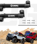 Center Driveshaft For SCX24 Beefed Up Steel Upgrade For C10 AXI00001 JLU Wrangler AXI00002 Bronco AXI00006 Heavy Duty CNC Hardened Steel U Joint For Extreme RC Performance, black 1/24 RC truck shafts with screws