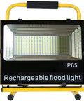 Spot Lighting Portable Led Floodlight Rechargeable, 60W Super Bright B, yellow handle and IP65 rating for outdoor use.