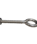 Heavy Duty Zinc Eye Bolt Set 1/4-20 Coarse Thread 2-1/2 Inch Long 15-Piece Pack, side view of zinc-coated bolt with coarse thread