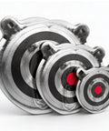 AR500 Steel Gong Targets Set 1/2 Inch Thick With Bear Head Laser Cut Silhouette Includes 4 Inch 6 Inch And 8 Inch Gongs